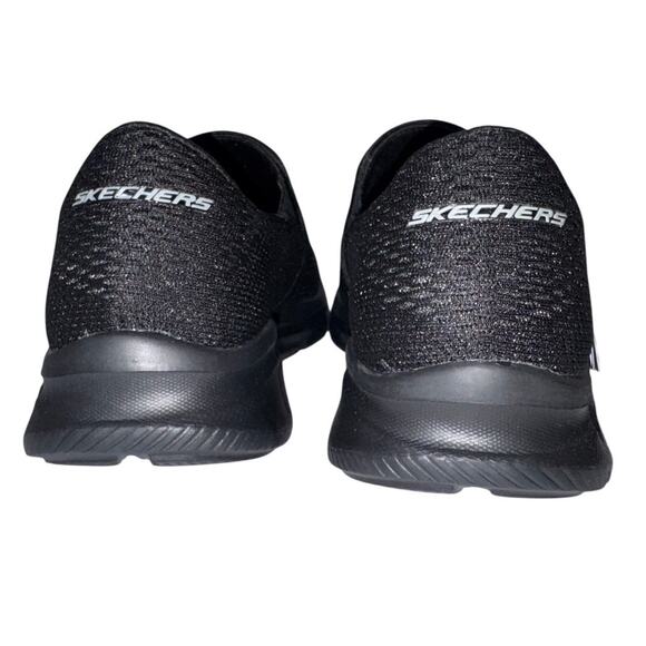 Skechers Mens 9 Slip-On Sneakers Black Mesh Casual Comfort Walking Shoes NWT main image 5